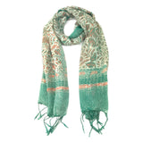 silk-scarf-floral-aztec-design-jade-green-peach