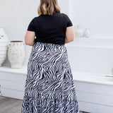    skirt-long-length-summer-zebra-print-black-grey
