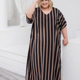    womens-maxi-summer-dress-plus-size-black-neutral-cream-stripe