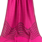 Cashmere Pashmina - pink and black droplet design