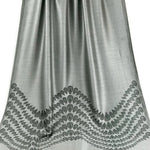 Cashmere Pashmina - silver gray and black droplet design