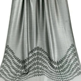 Cashmere Pashmina - silver gray and black droplet design