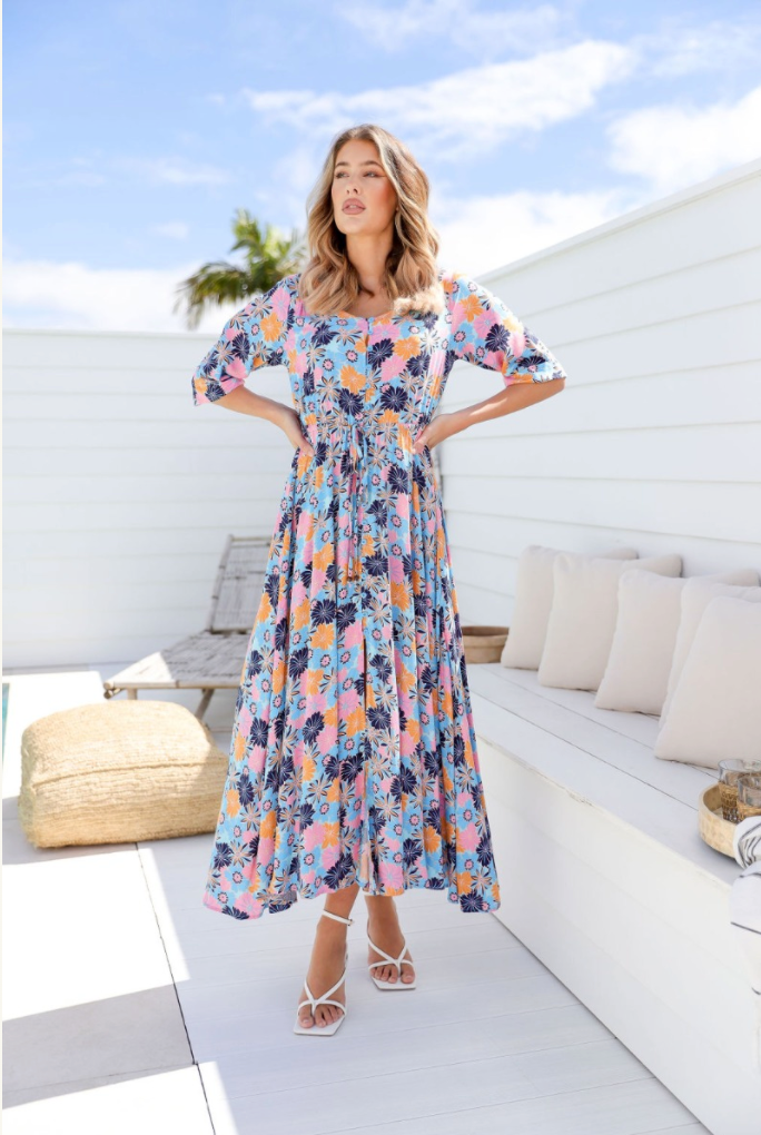 summer-maxi-dress-floral-blue-pink-orange