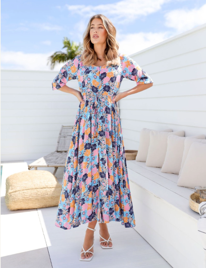 summer-maxi-dress-floral-blue-pink-orange