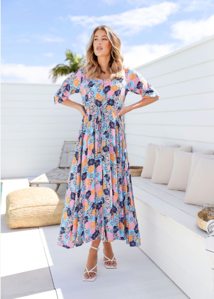 summer-maxi-dress-floral-blue-pink-orange