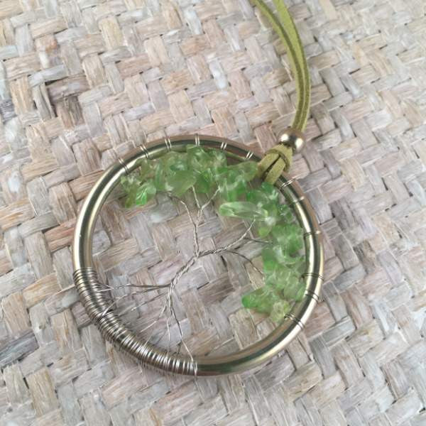 lime green tree of life pendant necklace _ Holley Day