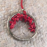 red tree of life pendant necklace _ Holley Day