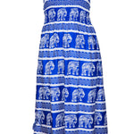 boob-tube-dress-blue-white-elephant-print