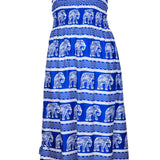 boob-tube-dress-blue-white-elephant-print
