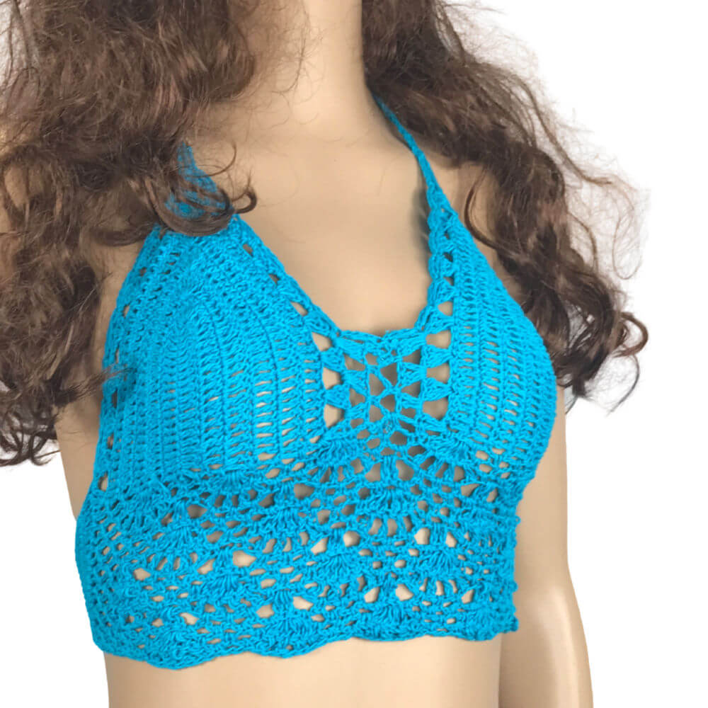 Crochet Crop Top in Shell Design - Holley Day
