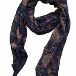 black-scarf-floral-leaf-print-design