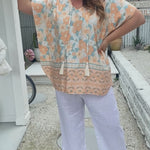 kaftan-top-peach-blue-floral-with-border-design