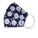 face-mask-fabric-blue-white-floral-print