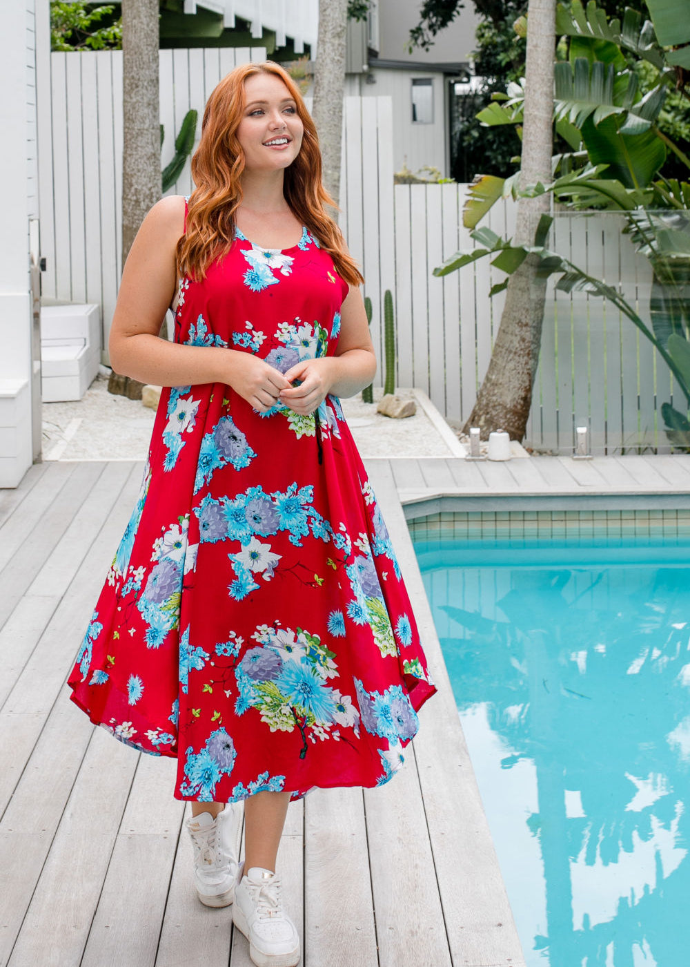     floral-aline-summer-dress-red-blue-grey