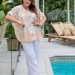ladies-kaftan-top-peach-floral