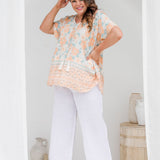    ladies-plus-size-kaftan-top-peach-floral-border