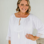     ladies-short-beach-kaftan-dress-white-lace-trim