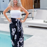 Aloha Sarong - Black and White