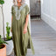 long-kaftan-dress-army-green-white-embellishment