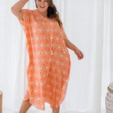 long-kaftan-dress-orange-white-floral-print