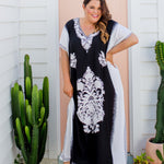 long-kaftan-dress-plus-size-black-white-mandala