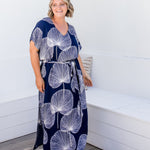    long-kaftan-dress-resort-wear-blue-white-fan-print-design