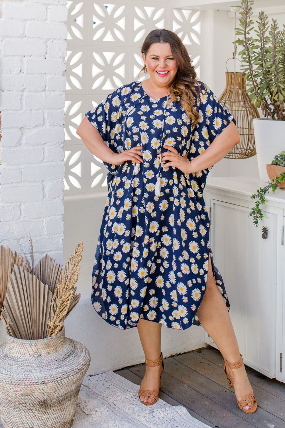 Plus size outlet sunflower maxi dress