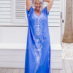 long-summer-dress-blue-white-embroidery