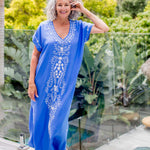 maxi-kaftan-dress-blue-white-embroidery