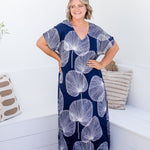    maxi-summer-kaftan-dress-blue-white-fan-print