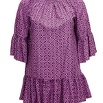 womens-short-sun-dress-geometric-print-black-purple