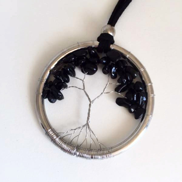 black tree of life pendant necklace - Holley Day