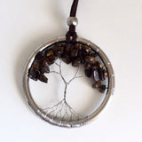 chocolate brown tree of life pendant necklace - Holley Day