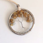cream tree of life pendant necklace - Holley Day