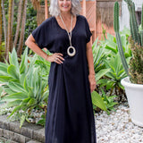 plus-size-long-black-summer-dress
