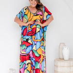    plus-size-long-kaftan-dress-blue-red-emerald-green-orange-print-design