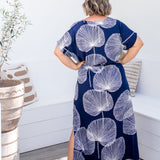    plus-size-resort-wear-kaftan-dress-blue-white-fan-design