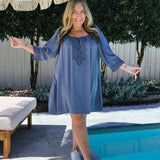    plus-size-short-beach-kaftan-cover-up-blue-lace-embellishment