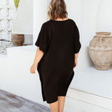     plus-size-short-kaftan-black