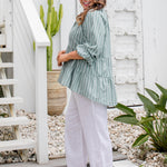 plus-size-summer-top-grey-white-stripe