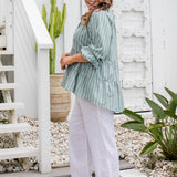 plus-size-summer-top-grey-white-stripe
