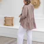    plus-size-summer-top-mocha-white-stripe