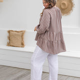    plus-size-summer-top-mocha-white-stripe