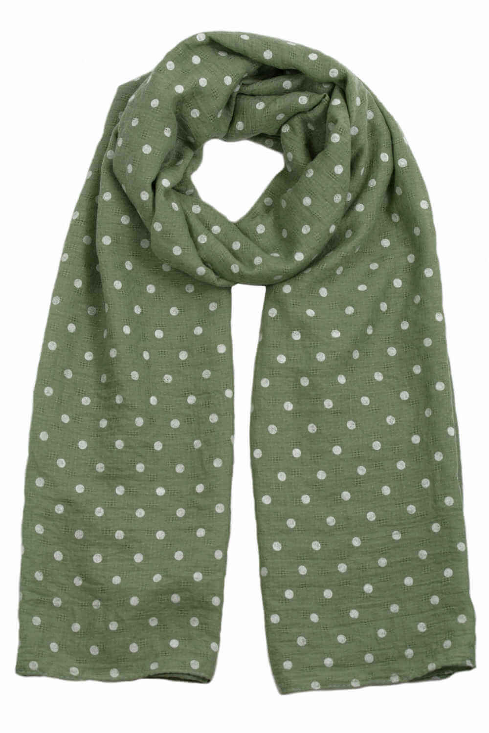polka-dot-scarf-wrap-sage-green-white