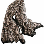 scarf-zebra-animal-print-black-brown