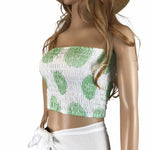shirred-boob-tube-crop-top-white-green-mandala