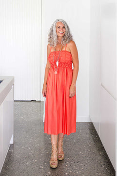 Coral clearance sun dress