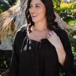    short-beach-kaftan-dress-black-lace-embellishment