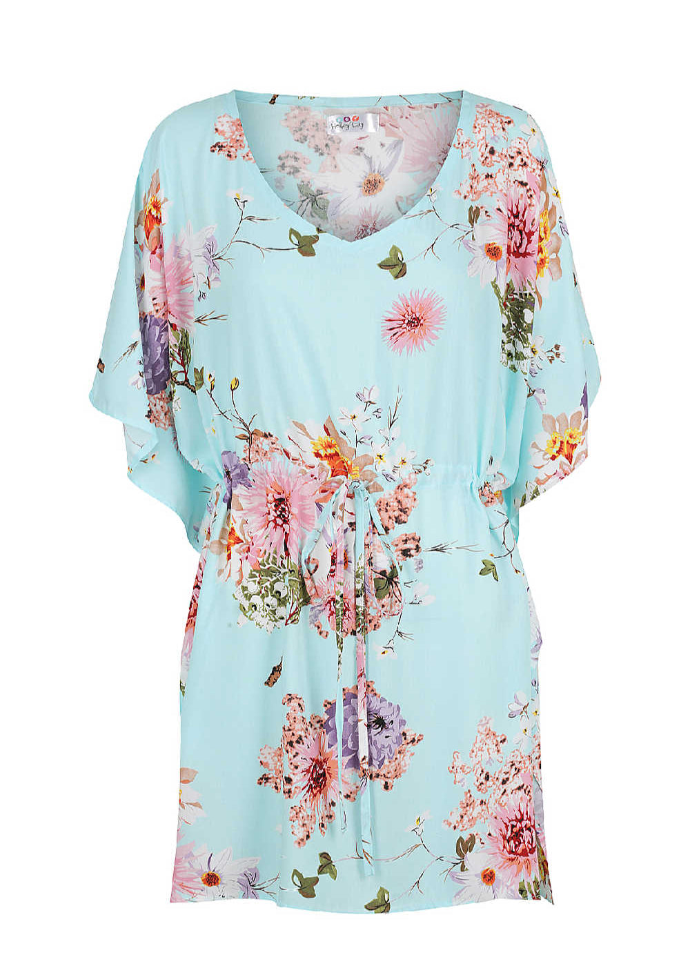 short-kaftan-dress-floral-design-light-blue
