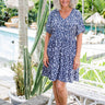 short-summer-dress-blue-white-floral-design